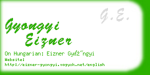 gyongyi eizner business card